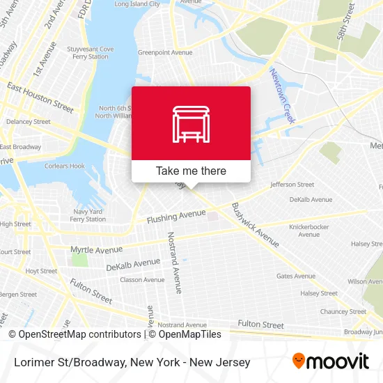 Lorimer St/Broadway map