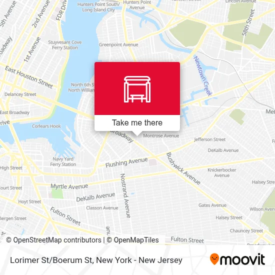 Lorimer St/Boerum St map