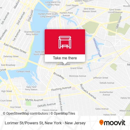 Lorimer St/Powers St map