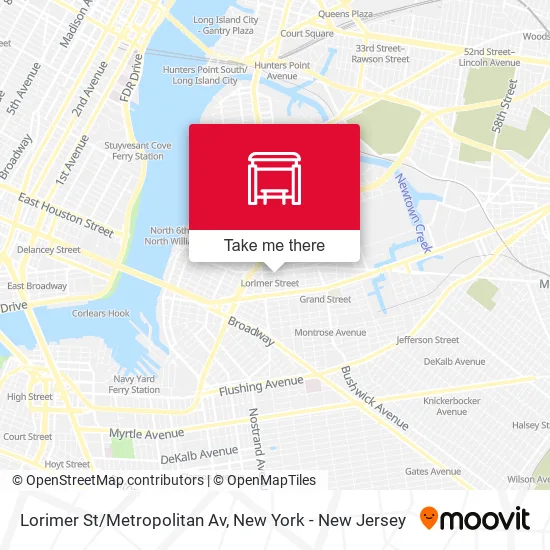 Lorimer St/Metropolitan Av map