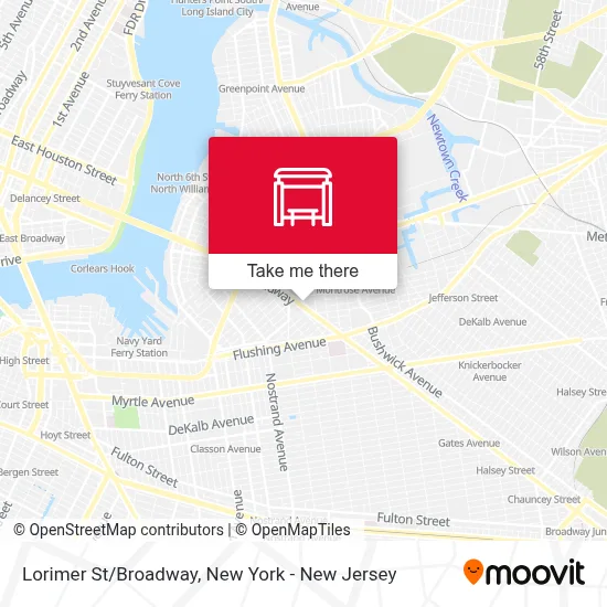 Lorimer St/Broadway map