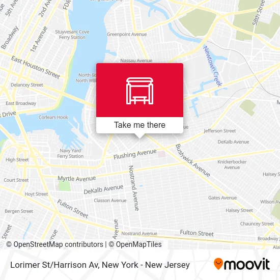 Lorimer St/Harrison Av map