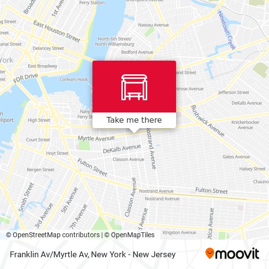 Franklin Av/Myrtle Av map