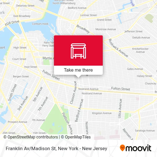 Franklin Av/Madison St map