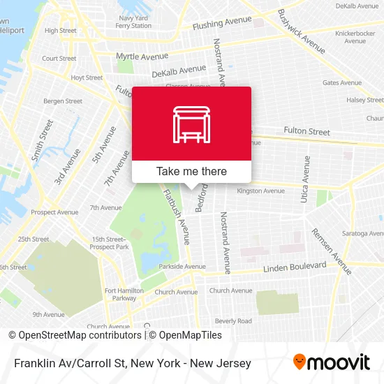 Franklin Av/Carroll St map