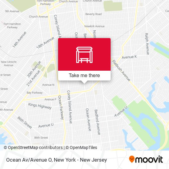 Mapa de Ocean Av/Avenue O