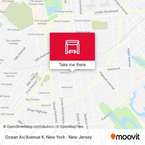 Mapa de Ocean Av/Avenue K