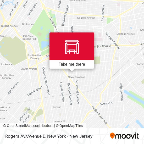 Rogers Av/Avenue D map
