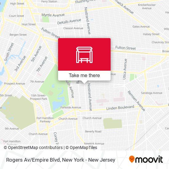 Rogers Av/Empire Blvd map