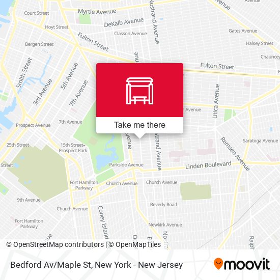 Mapa de Bedford Av/Maple St