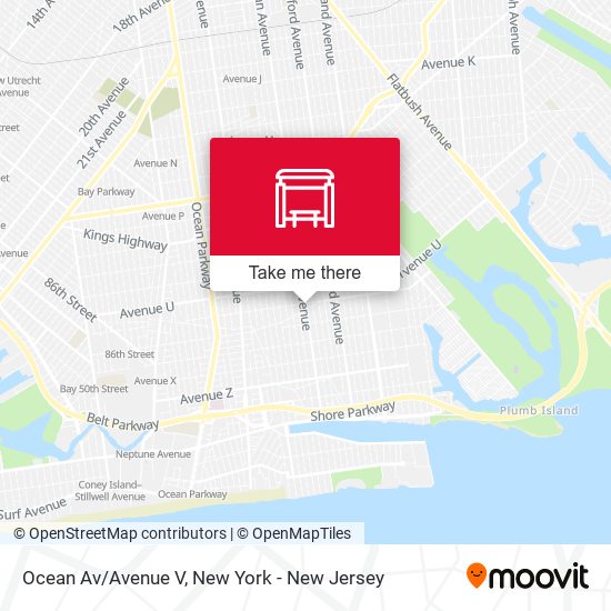 Mapa de Ocean Av/Avenue V