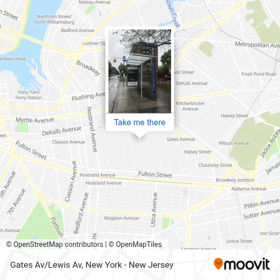 Gates Av/Lewis Av map