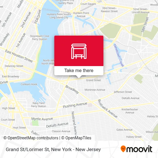 Grand St/Lorimer St map