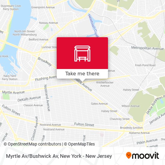 Myrtle Av/Bushwick Av map
