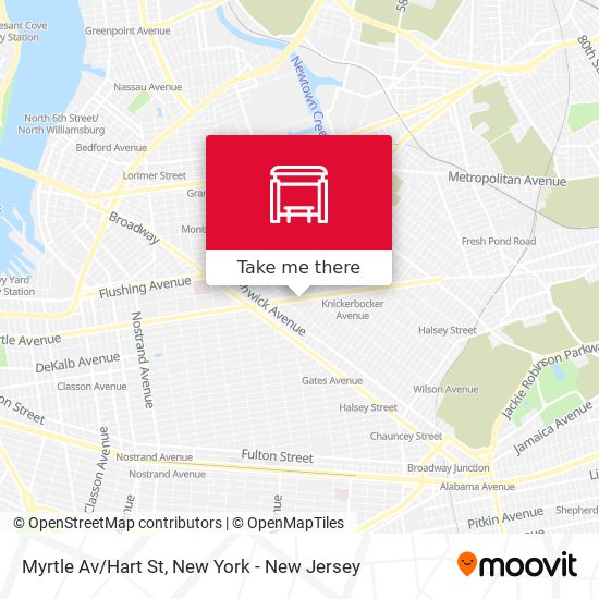 Myrtle Av/Hart St map