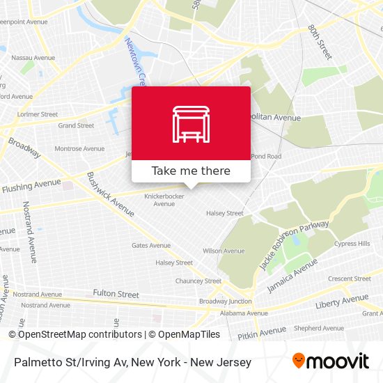 Mapa de Palmetto St/Irving Av