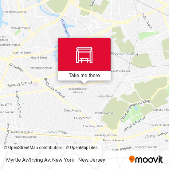 Myrtle Av/Irving Av map