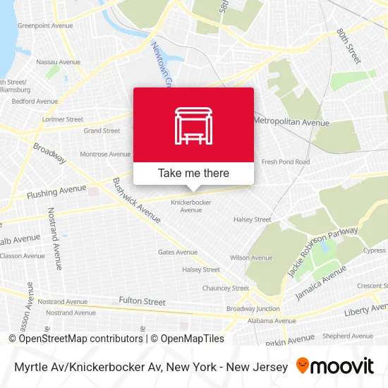 Myrtle Av/Knickerbocker Av map