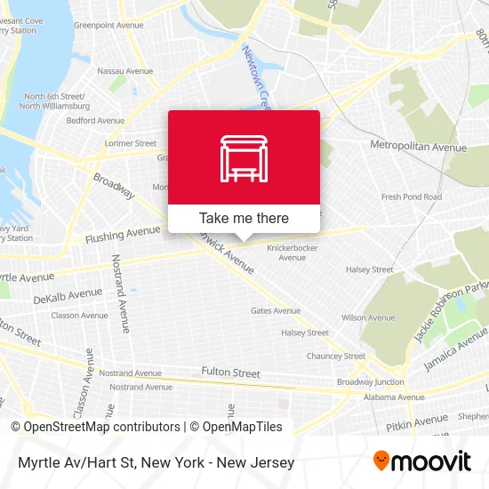 Myrtle Av/Hart St map