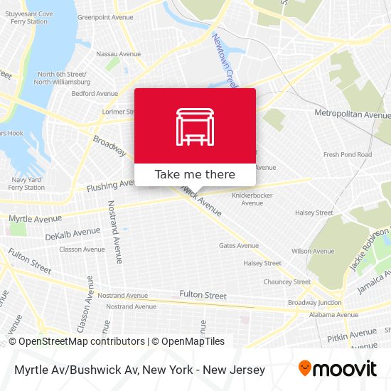 Mapa de Myrtle Av/Bushwick Av