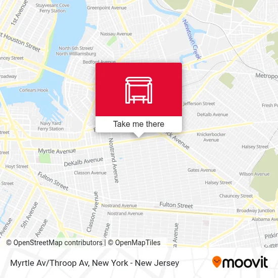 Myrtle Av/Throop Av map