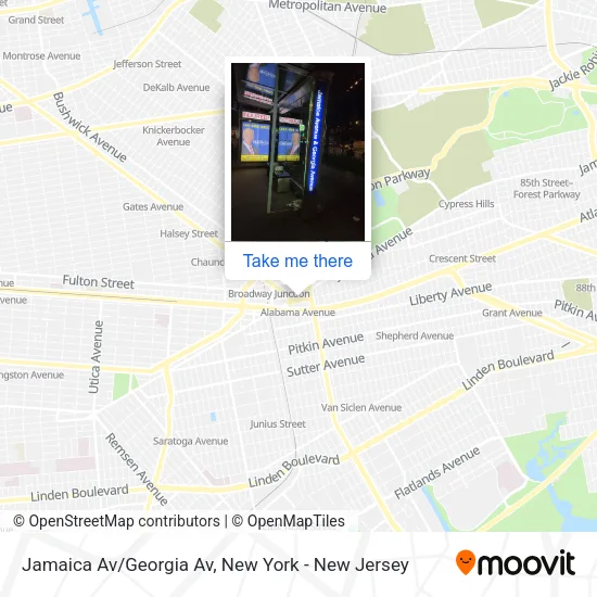Jamaica Av/Georgia Av map
