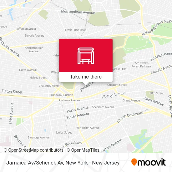 Jamaica Av/Schenck Av map