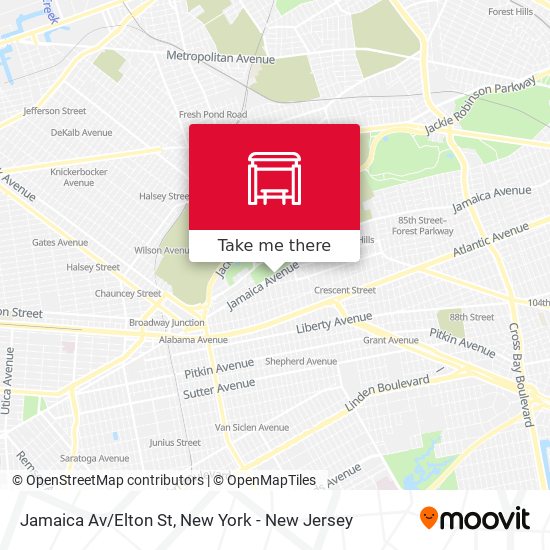 Jamaica Av/Elton St map