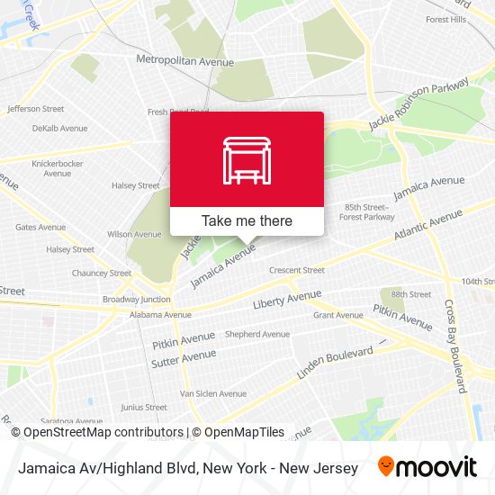 Mapa de Jamaica Av/Highland Blvd