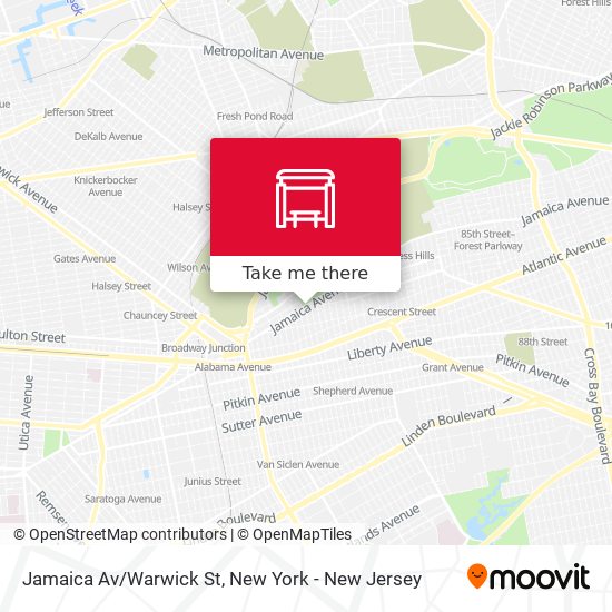 Mapa de Jamaica Av/Warwick St