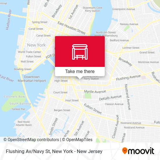 Flushing Av/Navy St map