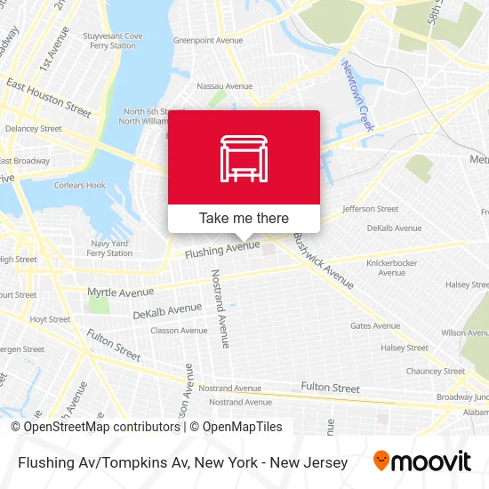 Flushing Av/Tompkins Av map