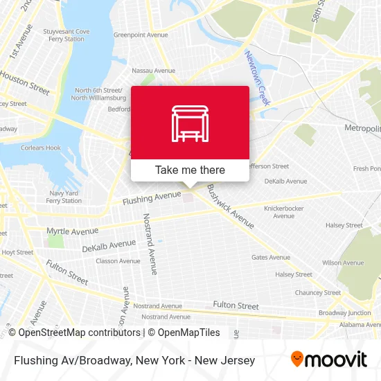 Flushing Av/Broadway map