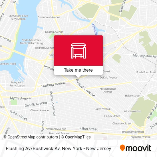 Flushing Av/Bushwick Av map
