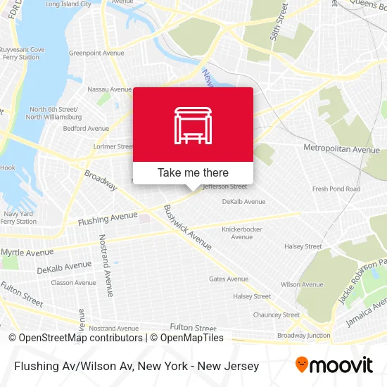 Flushing Av/Wilson Av map