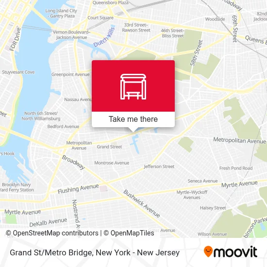 Grand St/Metro Bridge map