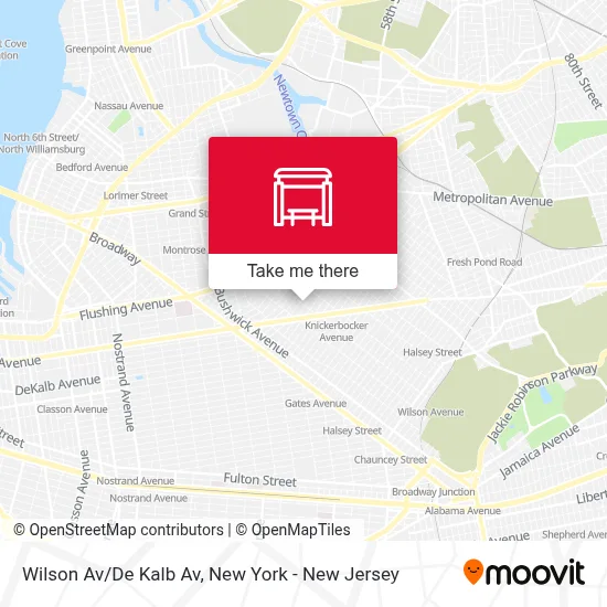 Wilson Av/De Kalb Av map