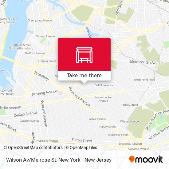 Mapa de Wilson Av/Melrose St