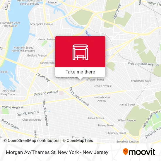 Morgan Av/Thames St map