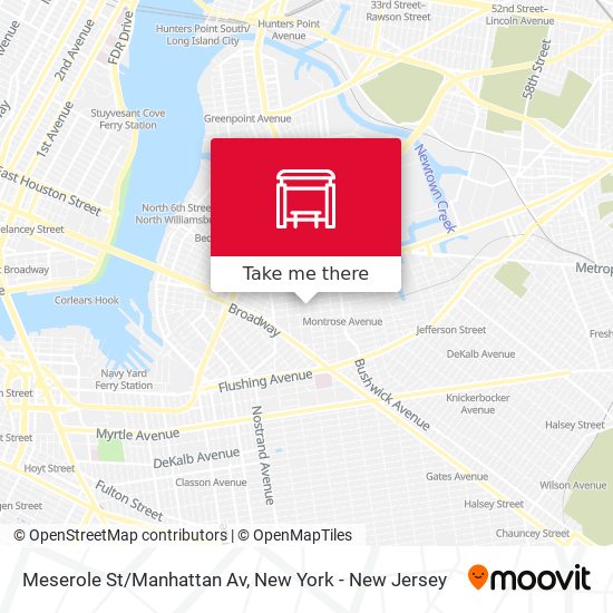 Meserole St/Manhattan Av map