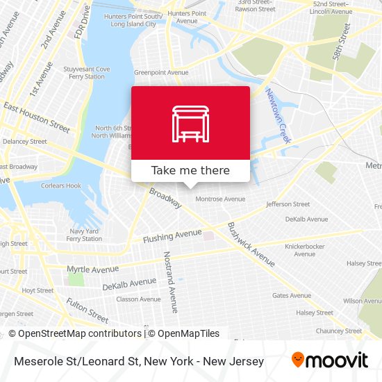 Meserole St/Leonard St map