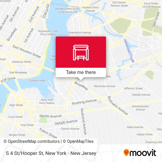 S 4 St/Hooper St map