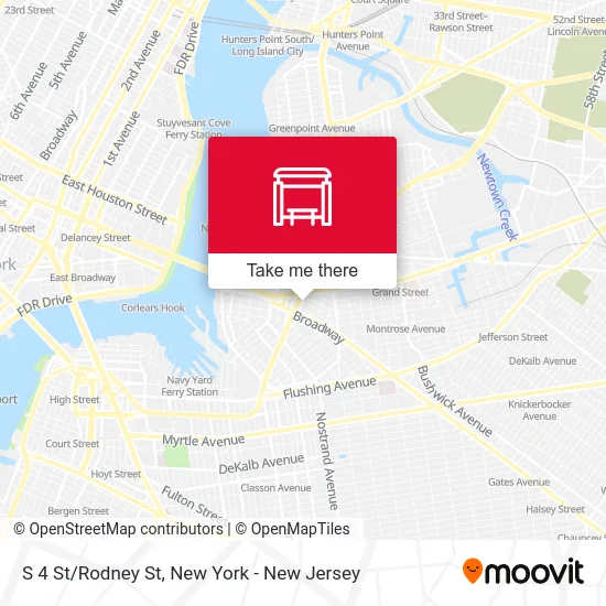 S 4 St/Rodney St map