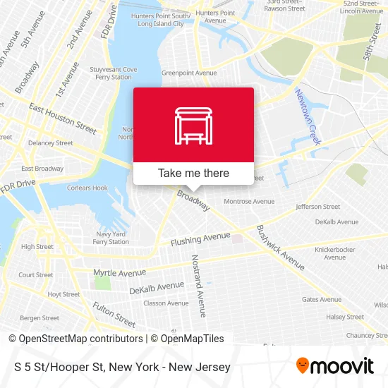 S 5 St/Hooper St map