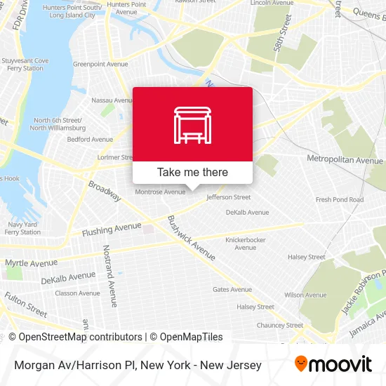 Morgan Av/Harrison Pl map