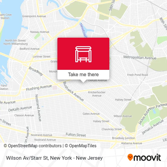 Wilson Av/Starr St map