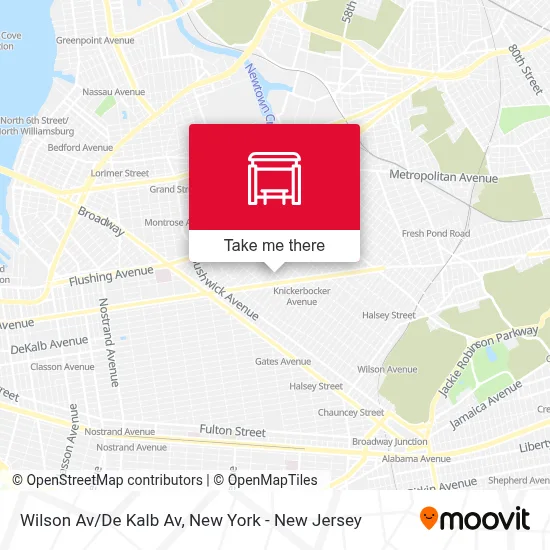 Wilson Av/De Kalb Av map