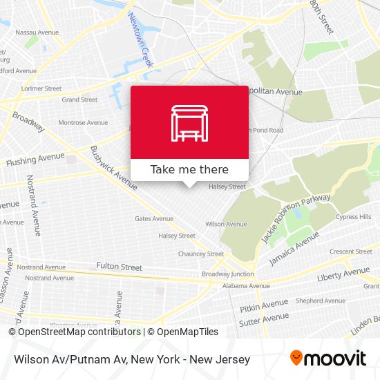 Wilson Av/Putnam Av map