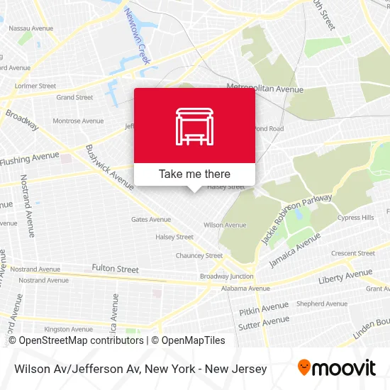 Wilson Av/Jefferson Av map