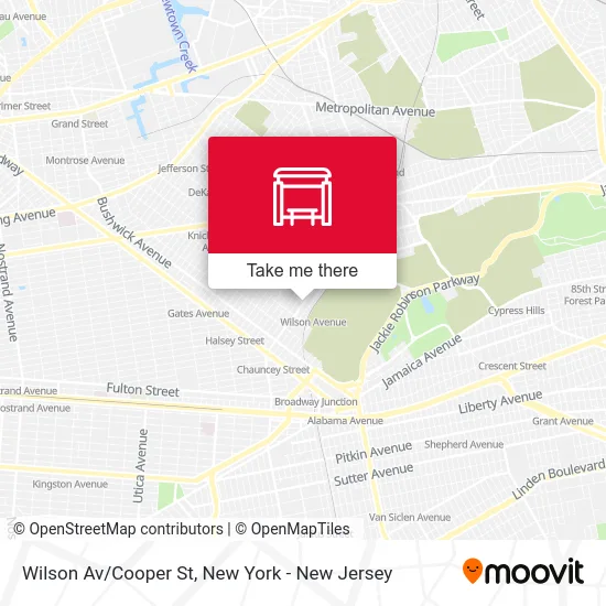 Wilson Av/Cooper St map